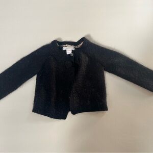 Baby Black Fuzzy Cardigan